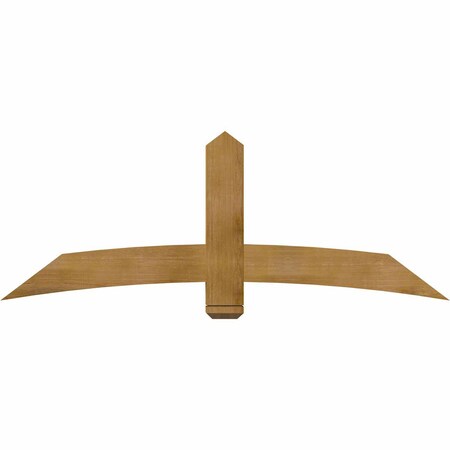 Ekena Millwork Bellingham Rough Sawn Timber Gable Bracket, Western Red Cedar, 72"W x 27"H x 4"D x 6"F, 9/12 Pitch GBW072X27X0406BEL00RWR